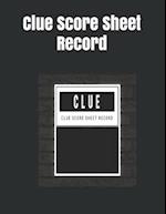 Clue Score Sheet Record