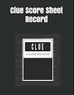 Clue Score Sheet Record