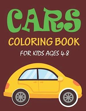 Cars Coloring Book for Kids Ages 4-8