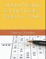 Sudoku Medium to Hard Puzzle Books for Adults