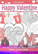 Happy Valentine Coloring Book