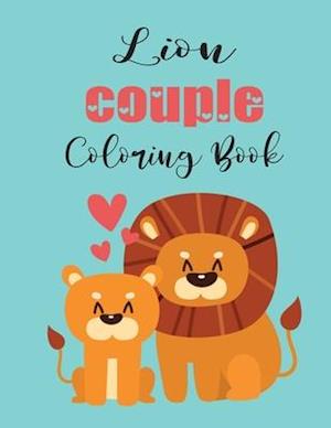 Lion Couple Coloring Book