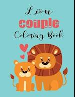 Lion Couple Coloring Book