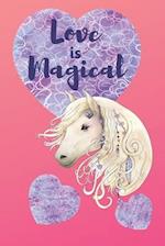 Love is Magical: White Horse with Hearts 