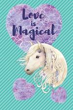 Love is Magical: White Horse with Hearts 