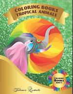 Coloring Book Tropical Animals