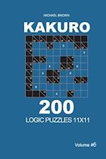 Kakuro - 200 Logic Puzzles 11x11 (Volume 6)