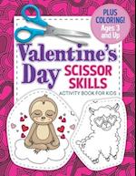 Valentine's Day Scissor Skills Activity Book For Kids