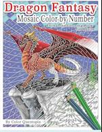 Dragon Fantasy - Mosaic Color by Number -Enchanted Coloring Book for Adults