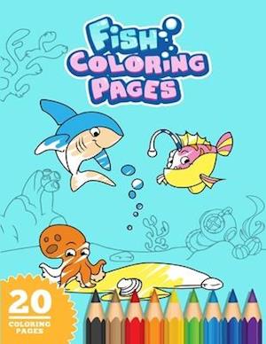 Fish Coloring Pages - 8.5x11" Coloring Book For Kids