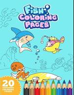 Fish Coloring Pages - 8.5x11" Coloring Book For Kids