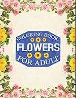 flowers coloring book For adult