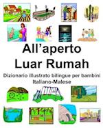 Italiano-Malese All'aperto/Luar Rumah Dizionario illustrato bilingue per bambini