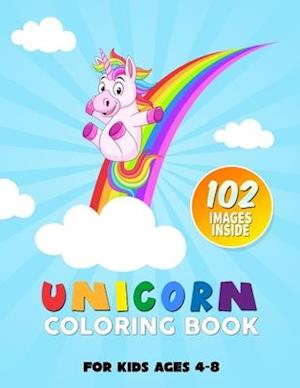Unicorn coloring book for kids ages 4-8