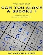 TRAIN YOUR BRAIN CAN YOU SLOVE A SUDOKU ? SLOVE IT IF YOU CAN EASY TO MEDIUM TO EXPERT 200 Various Puzzles