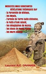 MODESTES MAIS SIGNIFIANTES RÉVÉLATIONS THÉORIQUES Sur La Pyramide de Khéops, les Moais, l'Armée de Terre Cuite Chinoise, le Puits d'Oak Island, les Gé