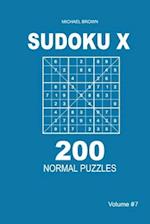 Sudoku X - 200 Normal Puzzles 9x9 (Volume 7)