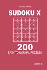 Sudoku X - 200 Easy to Normal Puzzles 9x9 (Volume 7)