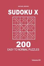 Sudoku X - 200 Easy to Normal Puzzles 9x9 (Volume 8)