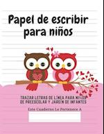 Papel de escribir para niños