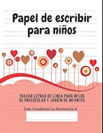 Papel de escribir para niños