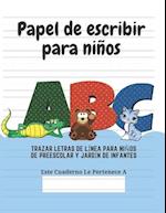 Papel de escribir para niños