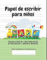 Papel de escribir para niños