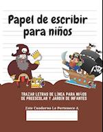 Papel de escribir para niños