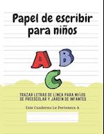 Papel de escribir para niños