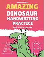 Amazing Dinosaur Handwriting Practice for 3, 4, 5 & 6 year olds!