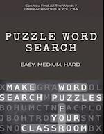 Can You Find All the Words ? Puzzle Word Search Easy, Medium, Hard