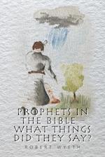 Prophets in the Bible -  What Things Did They Say?