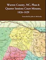 Warren County, NC, Pleas & Quarter Sessions Court Minutes, 1826-1829 