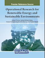 Operational Research for Renewable Energy and Sustainable Environments