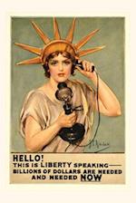 Vintage Journal Liberty Telephoning for Money Poster