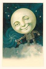 Vintage Journal Benevolently Smiling Moon