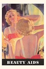 Vintage Journal Beauty Aids, Woman at Mirror