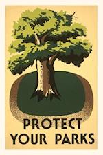 Vintage Journal Protect Your Parks, Stately Tree
