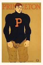 Vintage Journal Princeton Poster, Burly Football Player