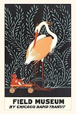 Vintage Journal Poster for Field Museum with Giant Heron