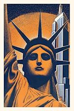 Vintage Journal Head of Statue of Liberty