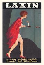 Vintage Journal Woman in Lingerie with Candlestick
