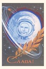 Vintage Journal Russian Cosmonaut with Laurel Branch