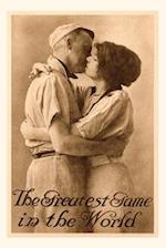 Vintage Journal Baseball Couple Kissing