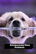 Schwimmender Hund Norizbuch