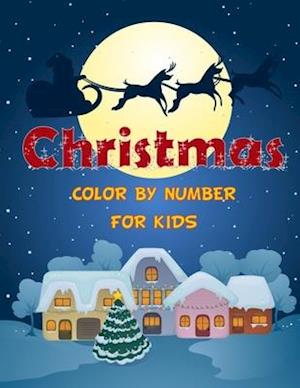 Christmas color by number for kids.