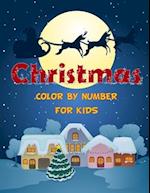 Christmas color by number for kids.