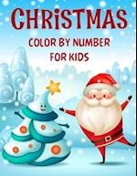 Christmas color by number for kids.