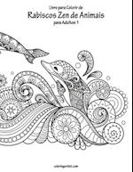 Livro para Colorir de Rabiscos Zen de Animais para Adultos 1