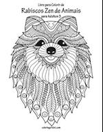 Livro para Colorir de Rabiscos Zen de Animais para Adultos 3